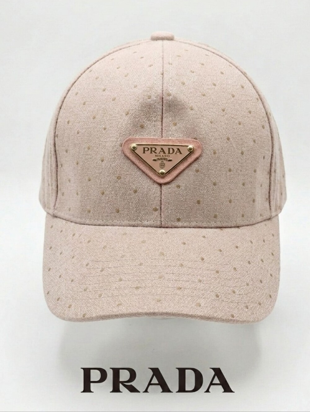 ✨️NWT‼️🌸 PRADA 🌸 Pink Dotted Baseball Cap Hat - Unisex